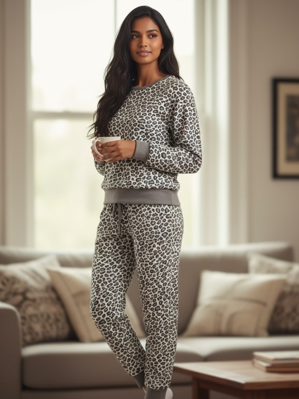 Emme Jordan Leopard Print PJ Set